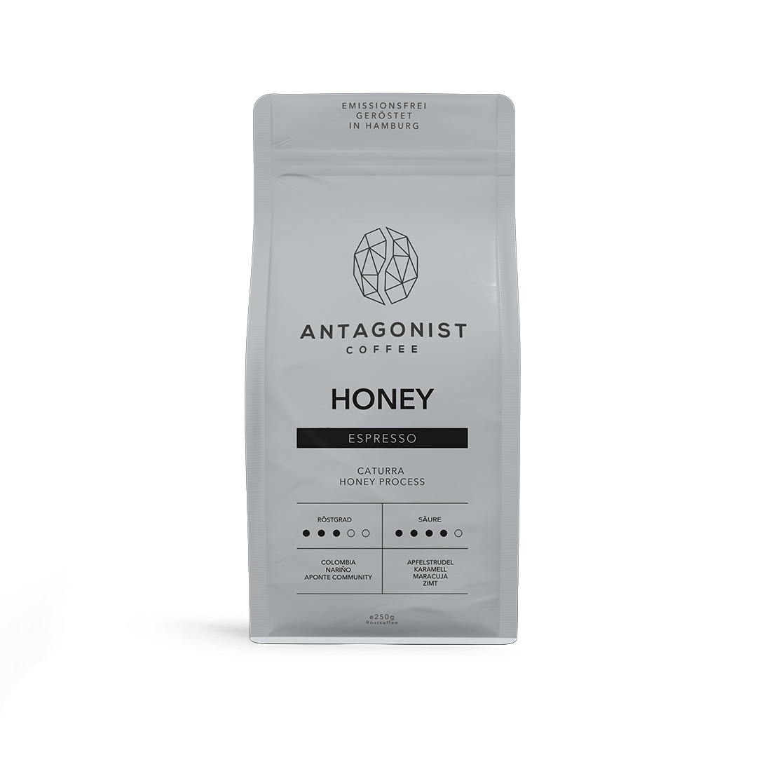 Antagonist Coffee Produktabbildung „Honey“ Espresso, 250 g