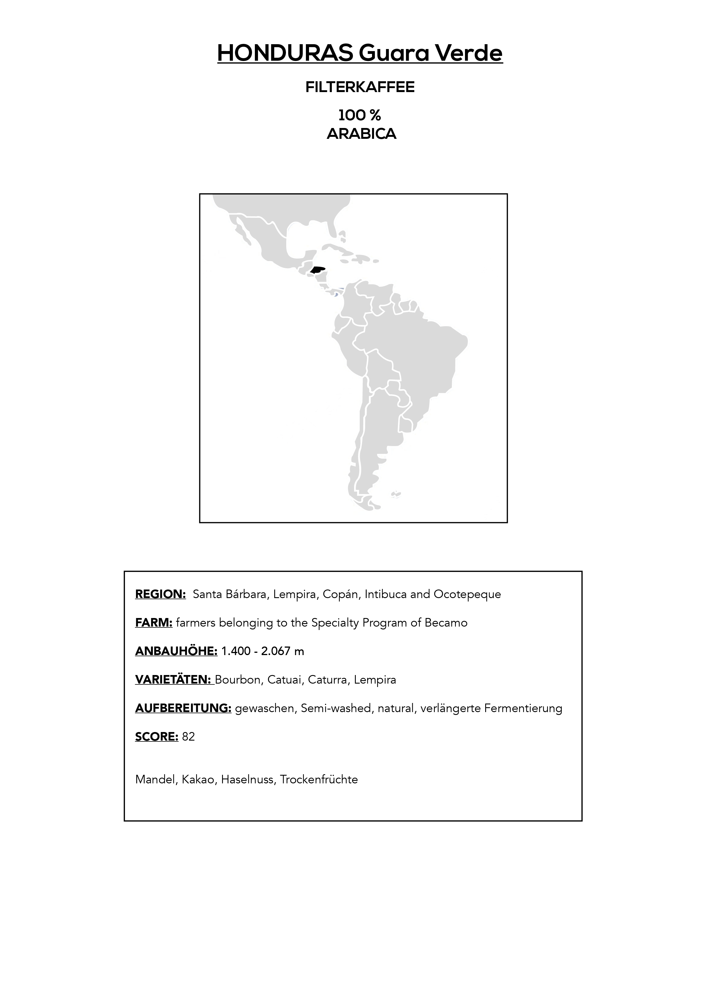 Filterkaffee Honduras