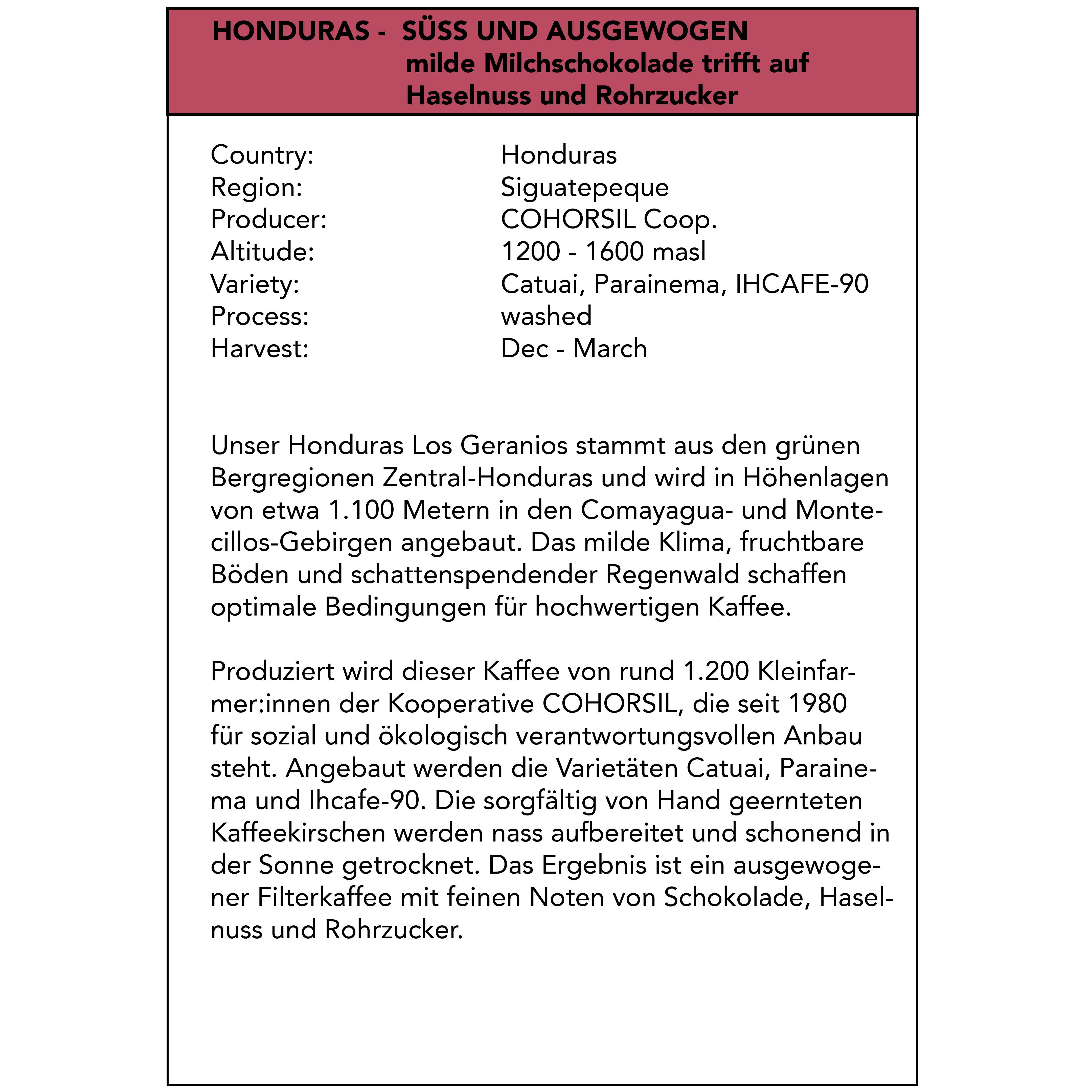 Filterkaffee Honduras